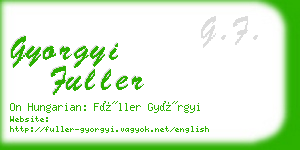 gyorgyi fuller business card